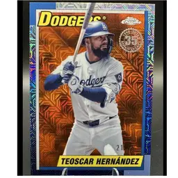 Teoscar Hernandez 2025 Topps Series 2 Silver Pack Mojo Orange #T90C-122 21/25