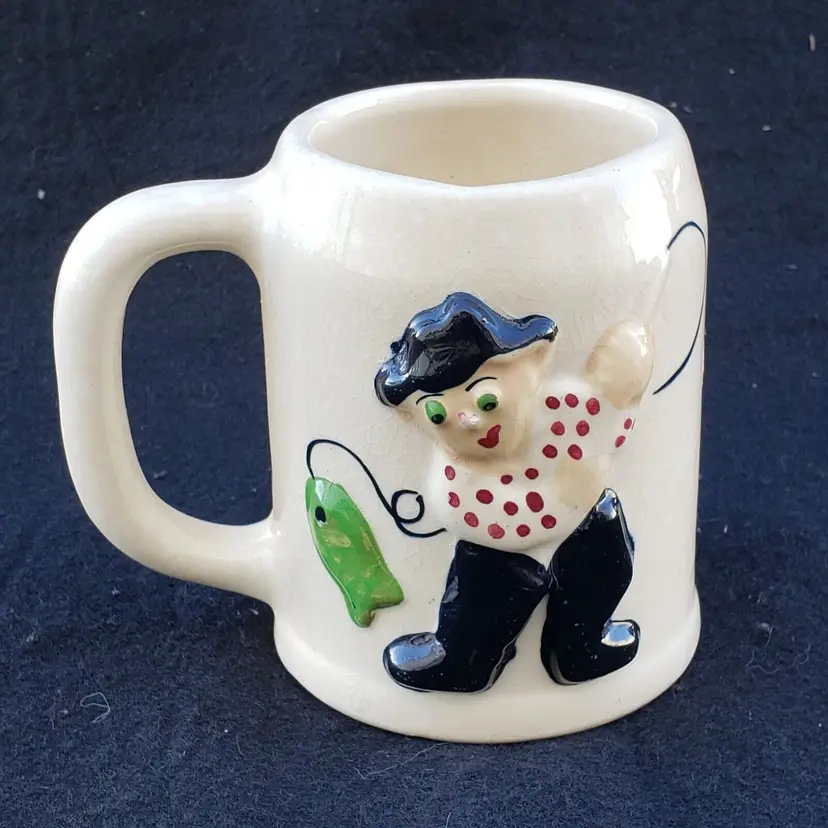 Pfaltzgraff Pottery MUGGSY RODNEY REEL Jessup Design Mug READ DESCRIPTION Vtg