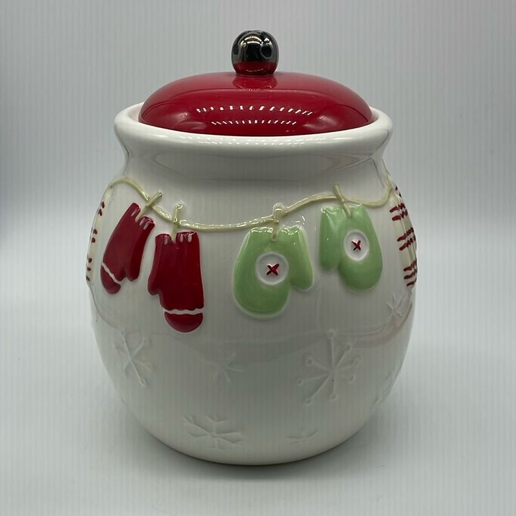 Hallmark Holiday Christmas Mittens Cookie Jar