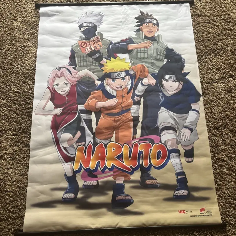 NARUTO 2002 Shonen Jump Wall Scroll Banner 31" x 43" Anime KISHIMOTO