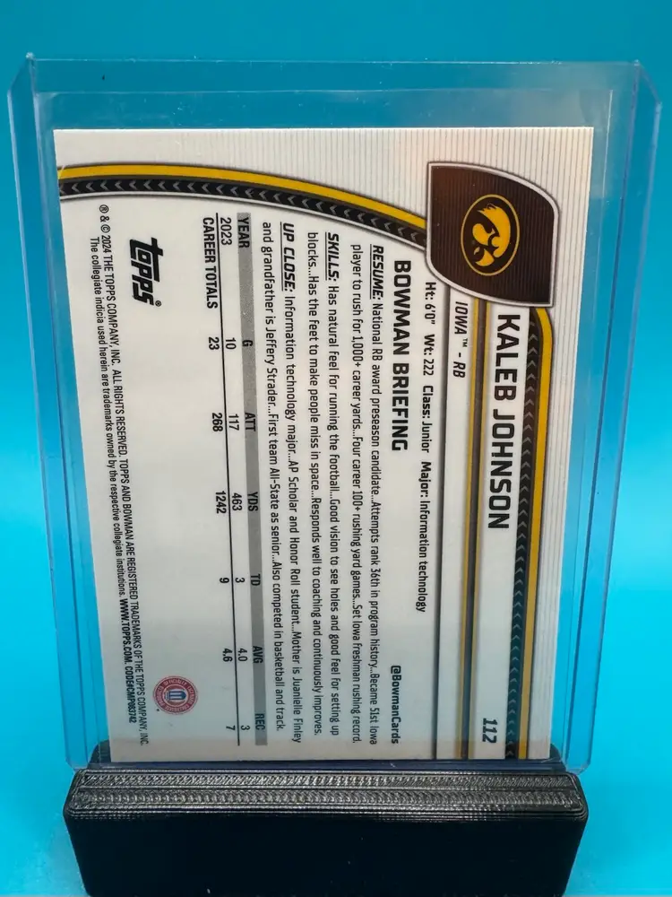 Kaleb Johnson Bowman Chrome U X-Fractor Pittsburgh Steelers