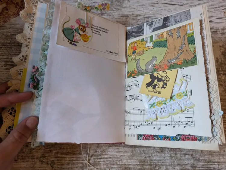Handmade Junk Journal Reader's Digest Mother Goose Cream 1 Vintage