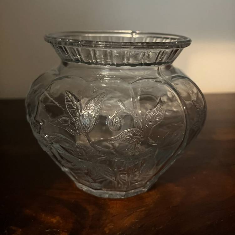 Apple Blossom Sugar Bowl—Glows Green