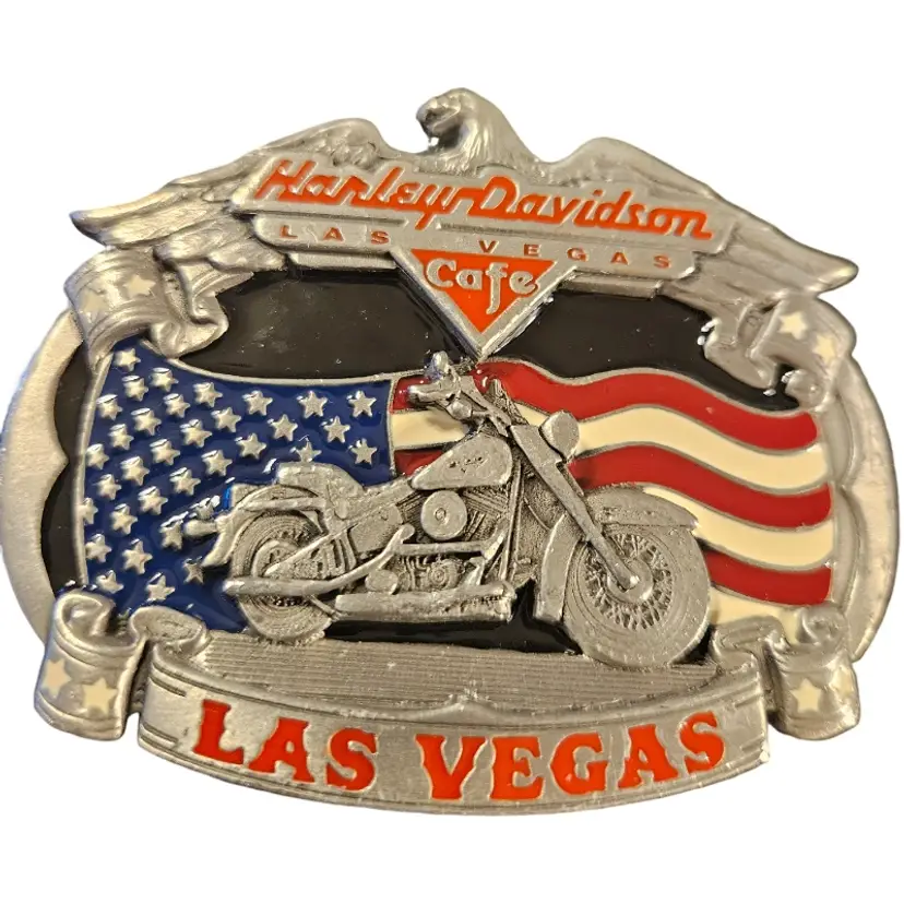 limited edition 1999 Harley-Davidson Cafe Las Vegas belt buckle.