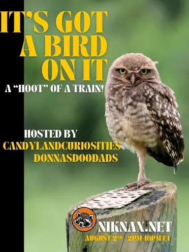 It's got a bird on it train with vinesvintage 