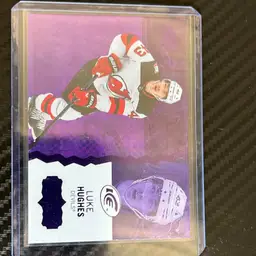 23-24 Upper Deck Ice Luke Hughes RC Purple
