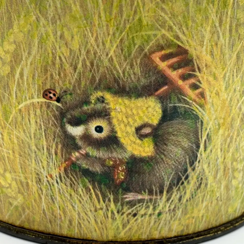 Hallmark Field Mouse and Lady Bug Canister Tin 5”