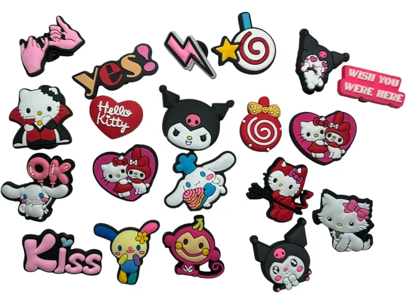 Lot of 20 Sanrio Hello Kitty Charms Jibbitz Crocs