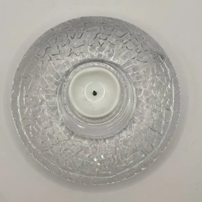 Orrefors 5β Round Discus Votive Holder, Original Sticker