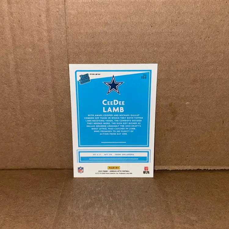 2020 Panini Donruss Optic Football Ceedee Lamb Rated Rookie Blue Scope RC