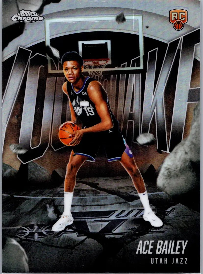 2025-26 Topps Chrome Ace Bailey #YQ-5 Youthquake Refractor Utah Jazz