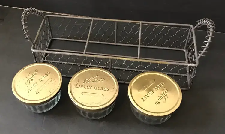 Metal Farmhouse 3 Jar Storage.