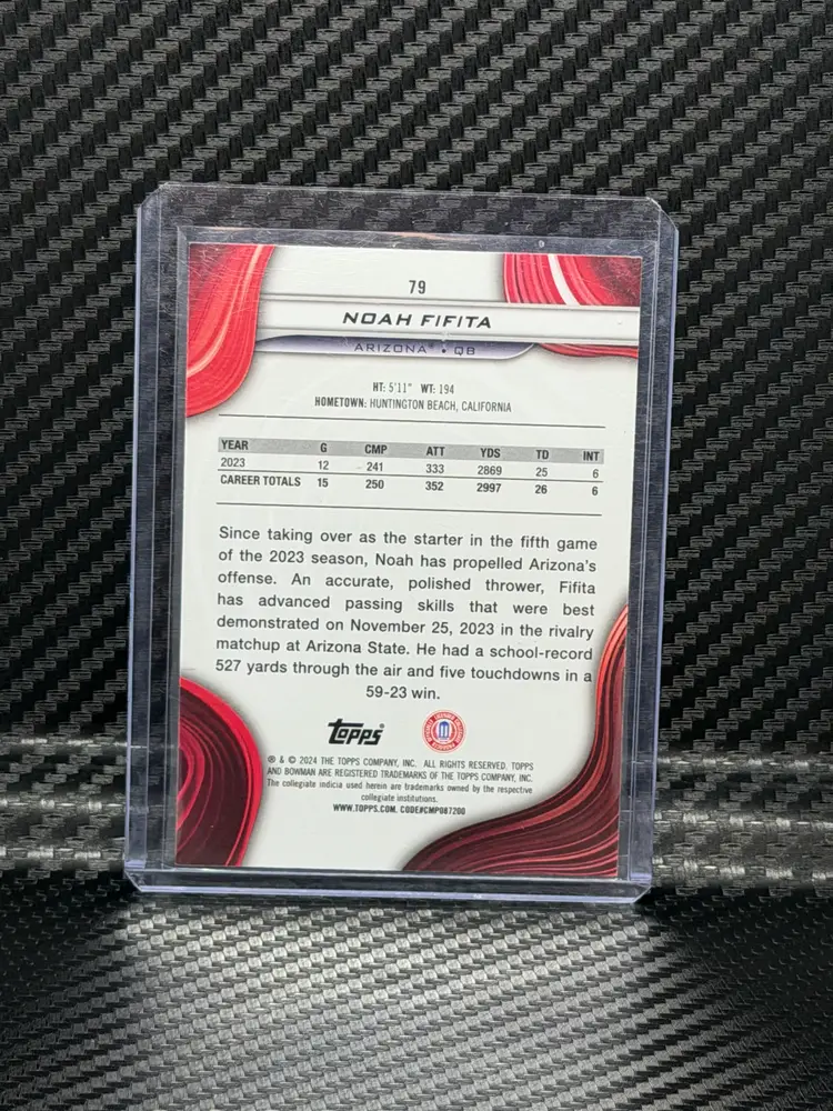 2024 Bowman Best U Yellow Refractor Noah Fifita /75