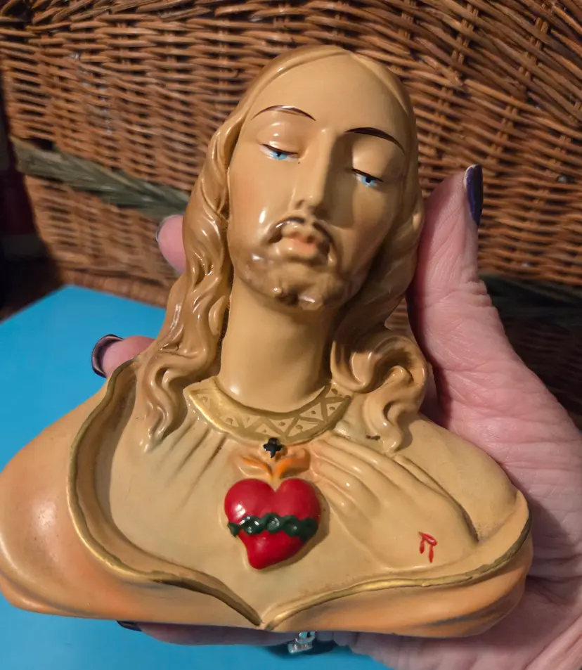 Vintage Fontanini Sacred Heart of Jesus Bust
