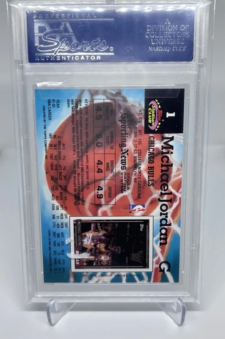 1992 Stadium Club #1 Michael Jordan PSA 10