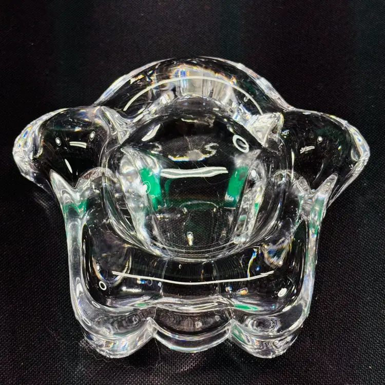 Signed Orrefors Fleur Crystal Bowl