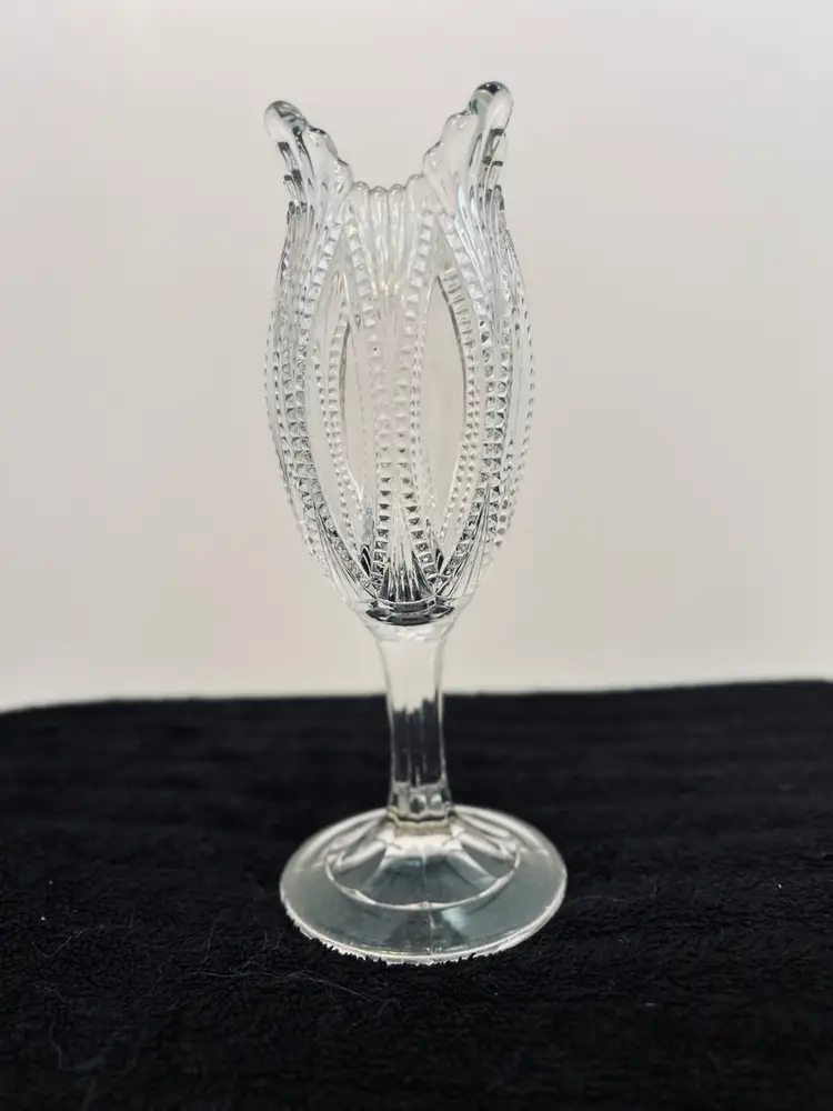 Pressed Glass Tulip Vase