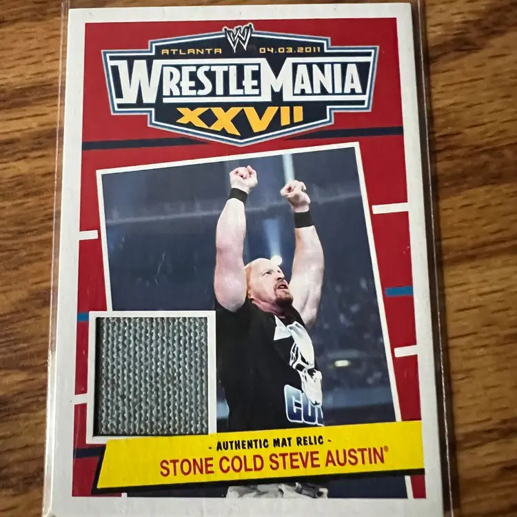 Stone Cold Steve Austin WM 27 Mat Relic
