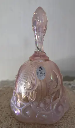 Fenton Pink Opalescent Lilly of the Valley Bell