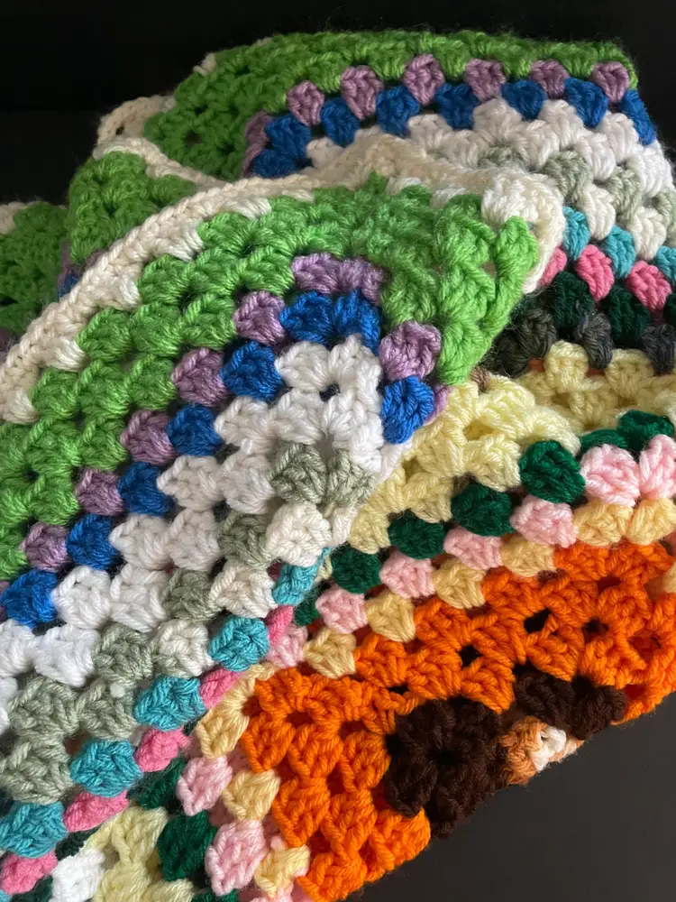 Hand-Knitted Afghan Lap Quilts (Set of 2)