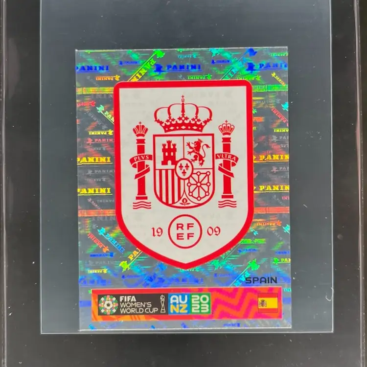 Spain Crest 2023 Panini Women’s World Cup Sticker Spain Soccer Card