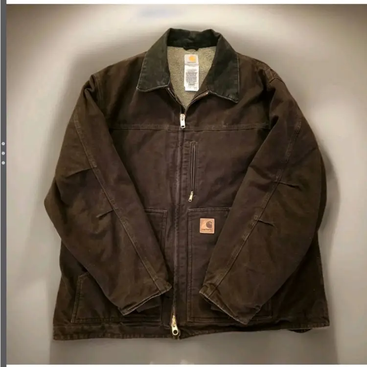 Carhartt Jacket 2XL C610 DrkBrown Sherpa Lined Sandstone Ridge Chore Coat 0311