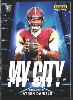 Jayden Daniels Short Print Rookie Card My City /587 Made! Washington Commanders Panini Instant