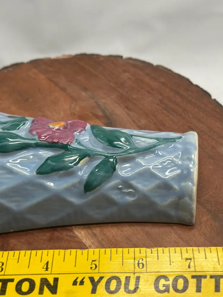 Mid Century Floral Design Wall Pocket