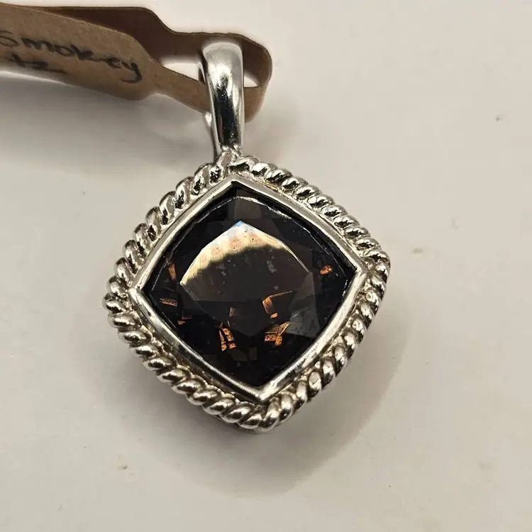 #110 Sterling Silver Smokey Quartz Pendant