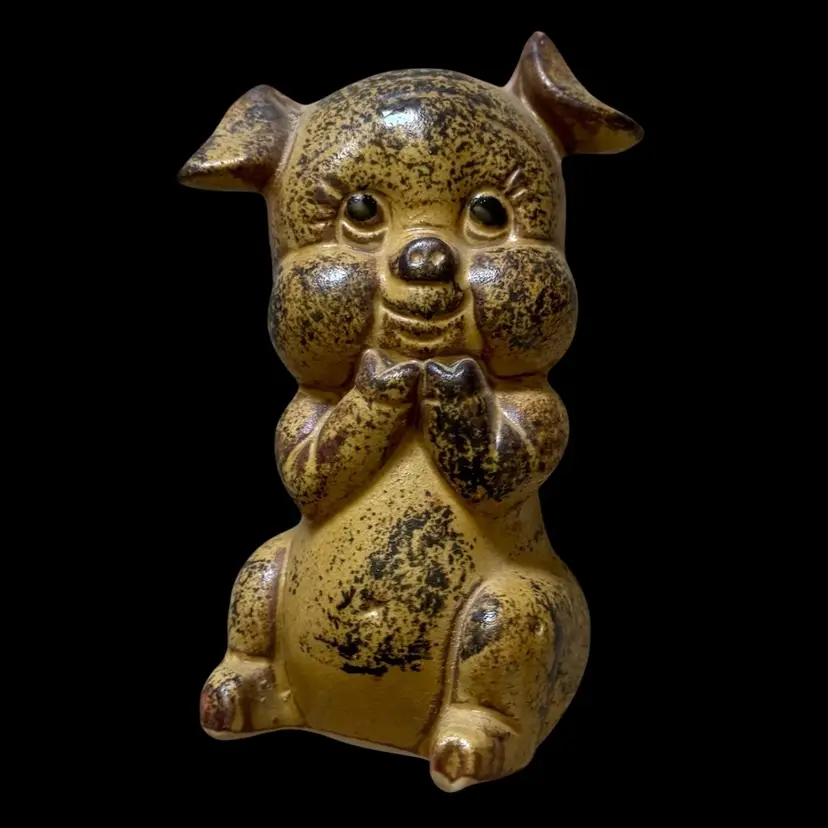 Vintage Ceramic Piggy Bank Anthropomorphic. Sourced In England.