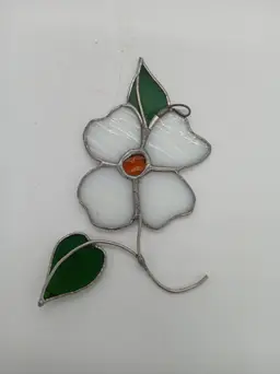 Dogwood Stained Glass Suncatcher