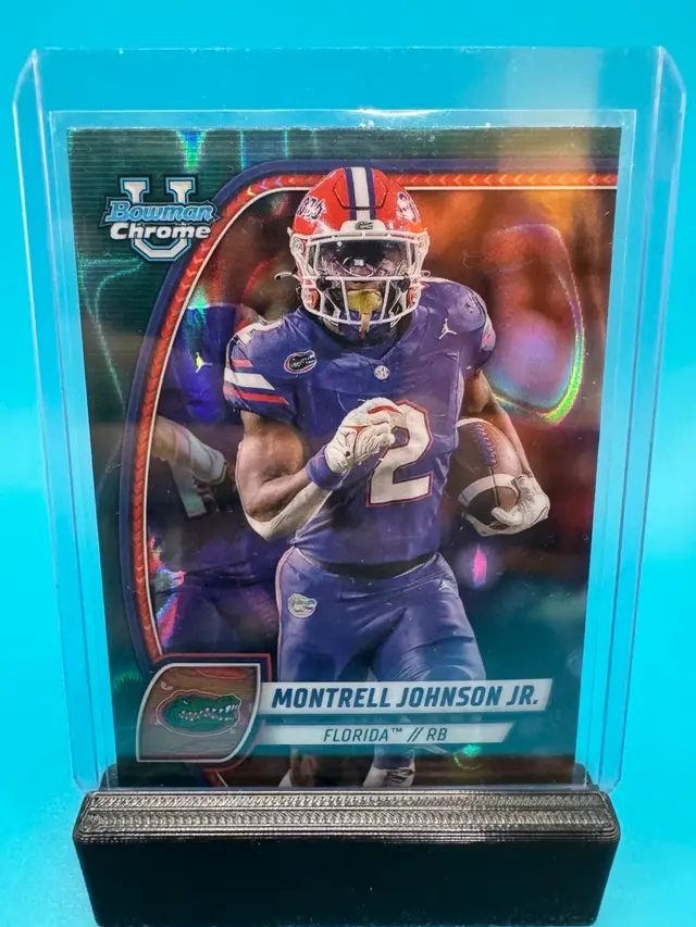 Montrell Johnson Jr. Bowman Chrome U Teal Lava Refractor Florida Gators