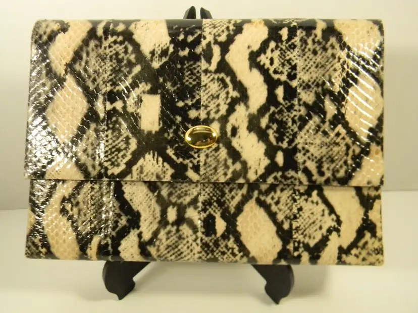 Vanna White Snake Leather Purse Multi Color