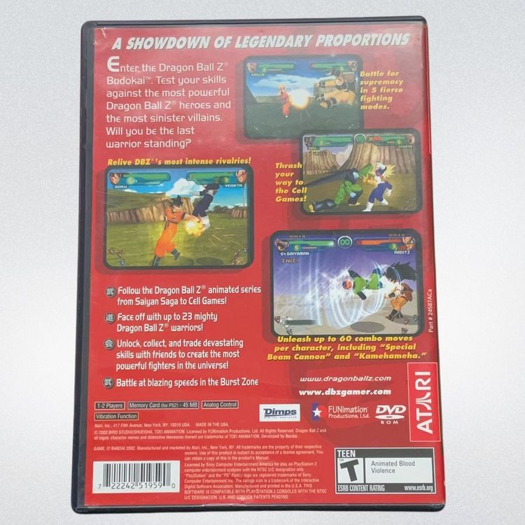 Dragon Ball Z : Budokai Sony PlayStation 2 PS2 - LIKE NEW GREATEST Hits
