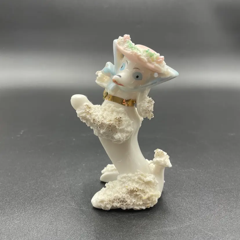 Arnart Art Spaghetti Porcelain Anthropomorphic Poodle Puppy Dog Hound Figurine