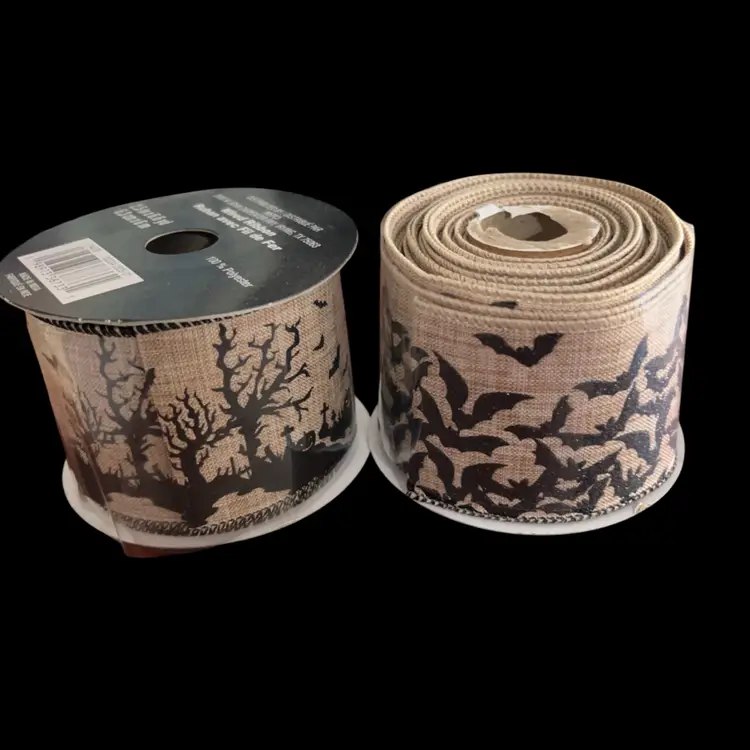 Celebrate Halloween With Two Rolls Of Wired Ribbon