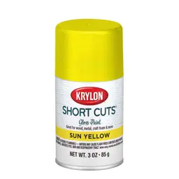 Krylon SCS-036 Short Cuts Aerosol Spray Paint, Gloss, Sun Yellow, 3 oz.