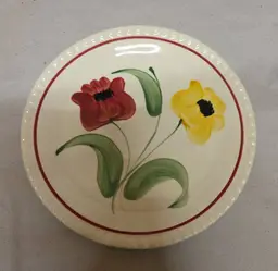 Vintage Blue Ridge Southern Pottery "Poppy Duet" Flowers Plate