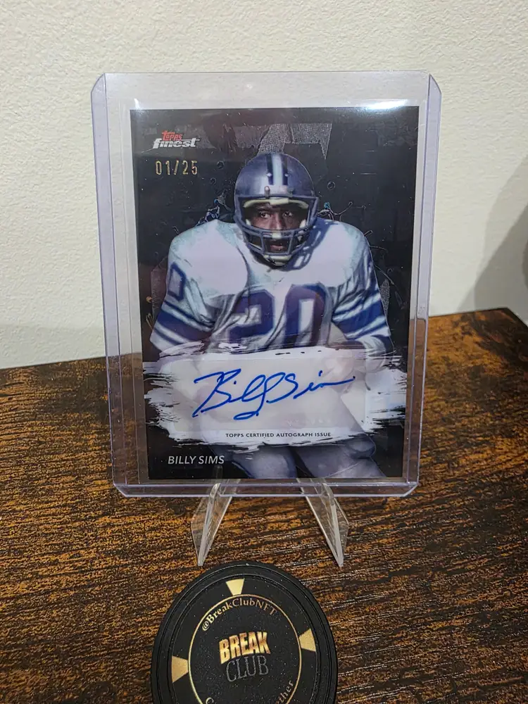 Billy Sims 2024 Topps Finest Auto /25