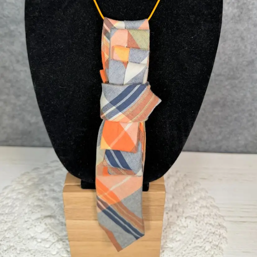 Upcycled Vintage Tie Necklace – One-of-a-Kind Statement Piece