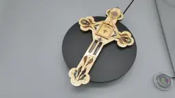 Cross Karma and Luck Wall Blessing Jerusalem Holy Water Soil Mini Bible Wood Stones 11.75"