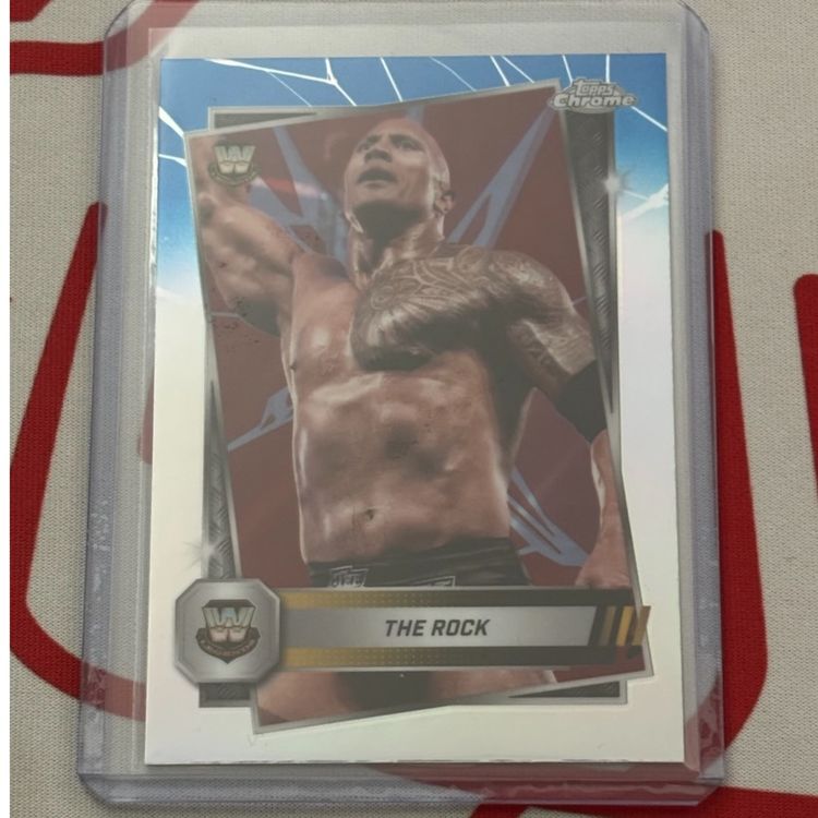 2025 Topps Chrome The Rock Blue Refactor