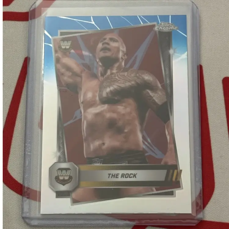 2025 Topps Chrome The Rock Blue Refactor