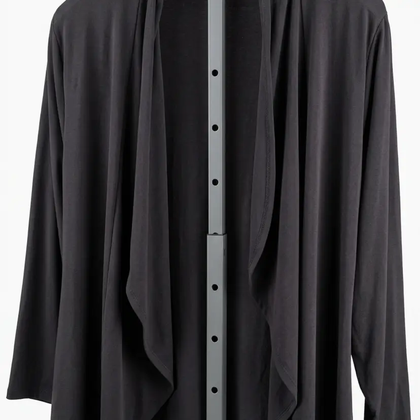 Gramm Black Open Front Cardigan Plus Size 1X Excellent Condition