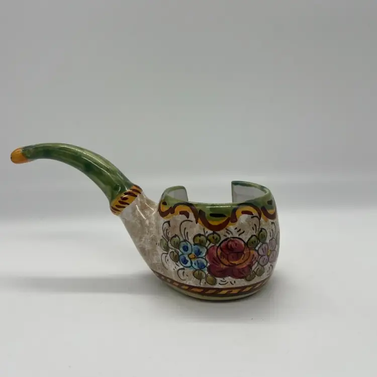 Vintage Celletti Deruta Figural Pipe Ashtray Holder Italy Pottery *Replacement*