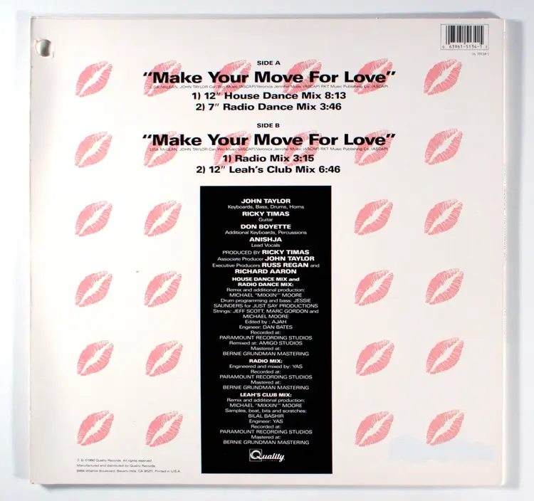 Rainbow Girls - Make Your Move For Love (12" Single) (1990) Vinyl House Remix