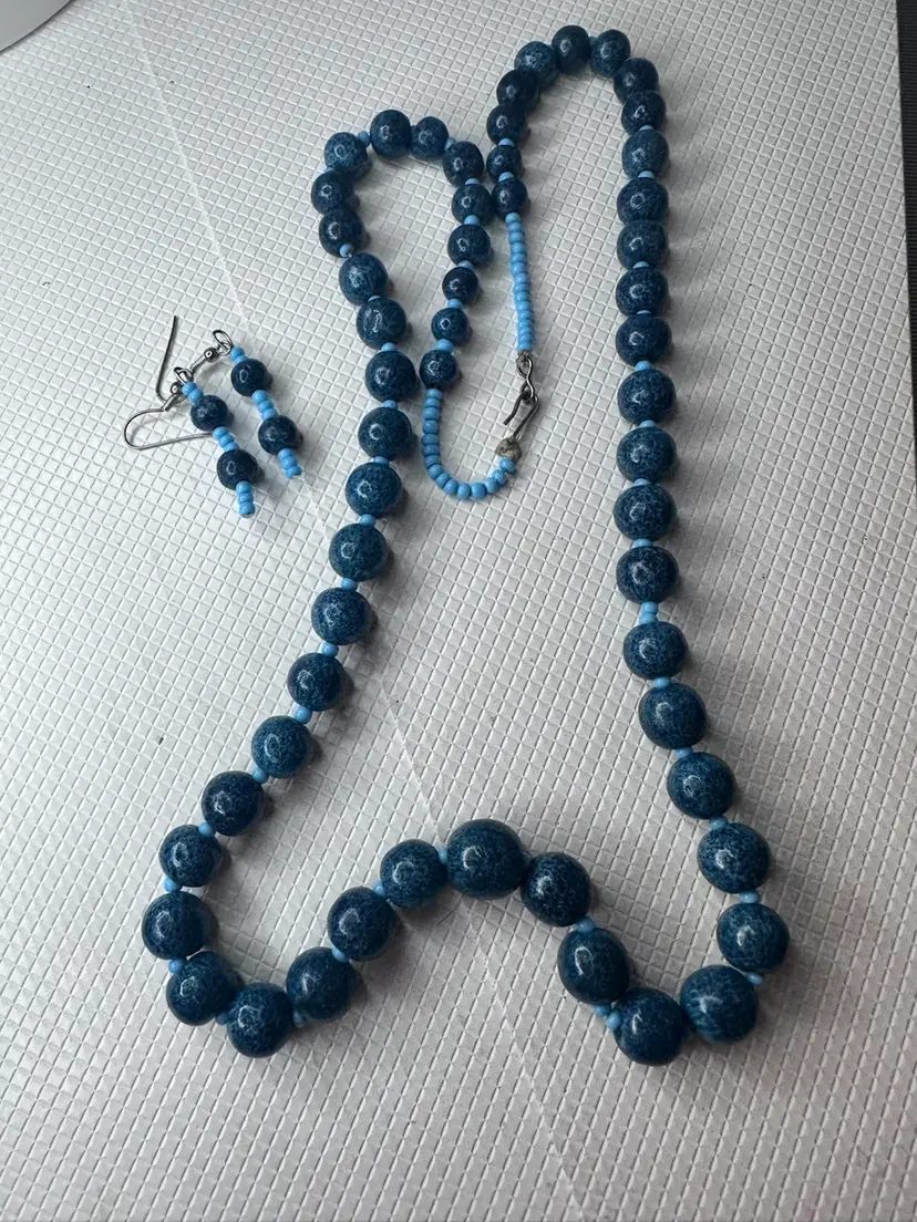 Agate Blue color costume Jewerly