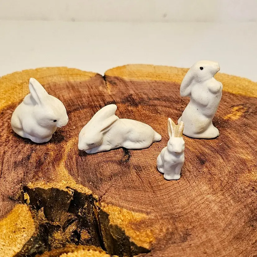 Ceramic Rabbits Japan Lot Of 4