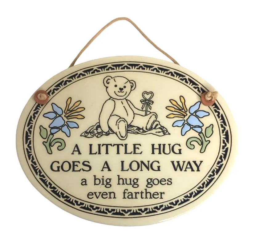 Trinity Pottery Handcrafted Plaque A Little Hug Goes a Long Way