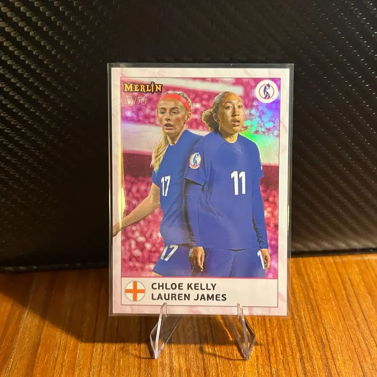 Chloe Kelly x Lauren James 2025 Topps Merlin Women’s Euros Dual Partnership /75